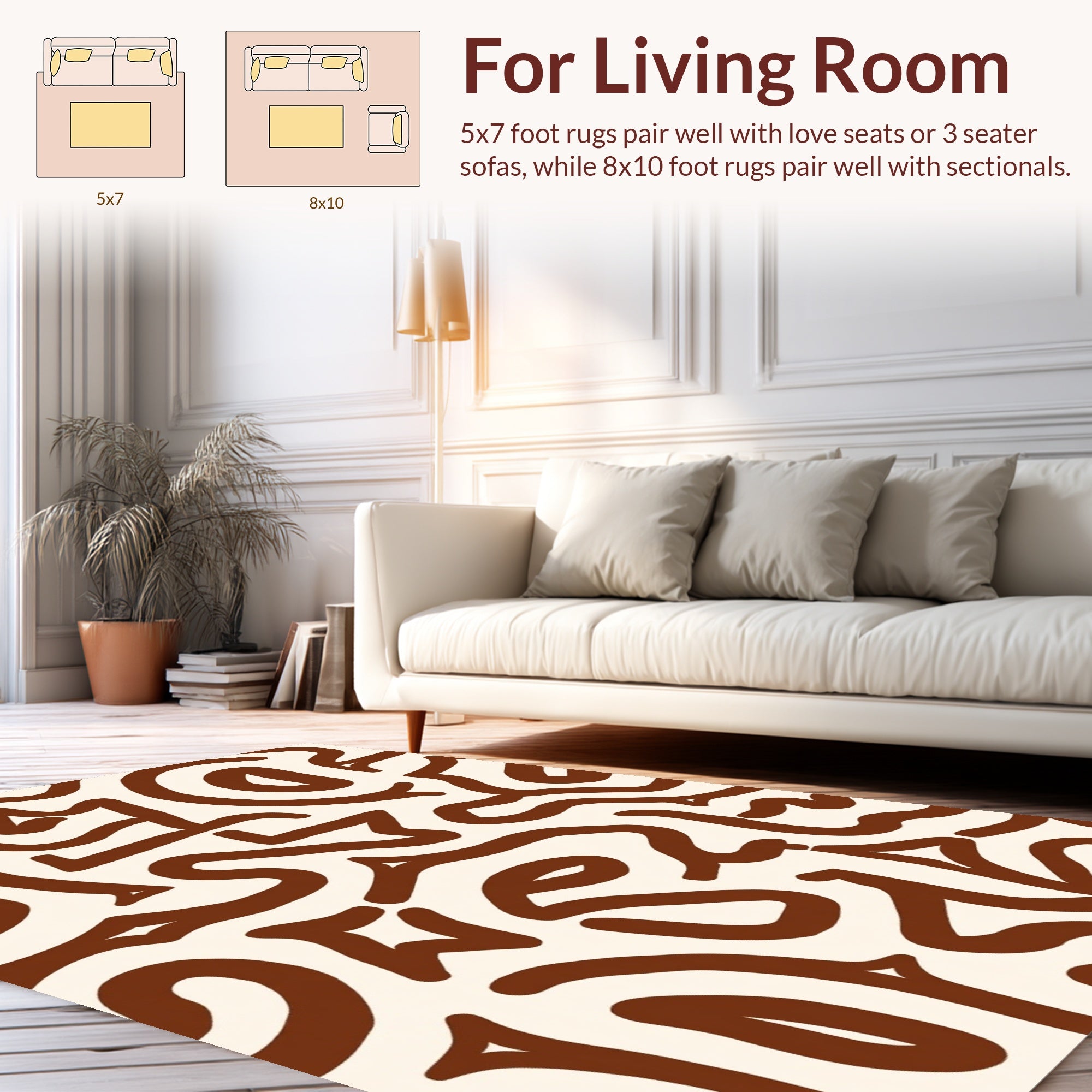 Abstract Organic Lines Rug
