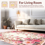 Vintage Peony Floral Vines Rug