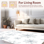 Delicate Snowflake Patterned Design Rug