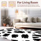 Abstract Brush Stroke Floral Pattern Rug