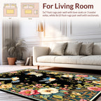 Birds and Blossoms Floral Garden Rug