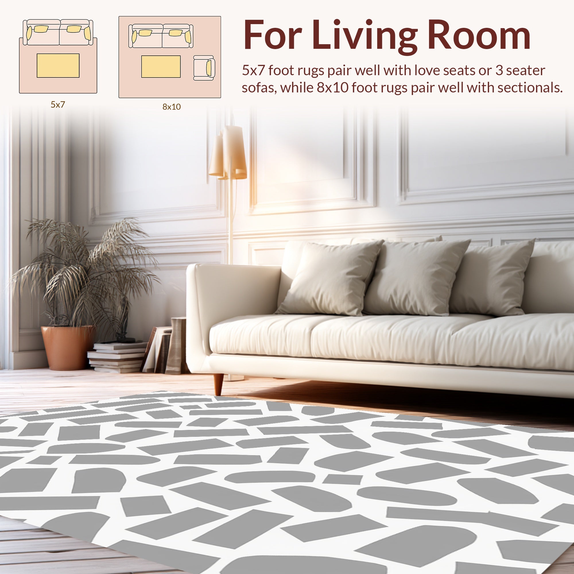 Geometric Block Pattern Design Rug