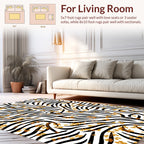 Abstract Zebra Floral Pattern Design Rug
