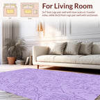 Botanical Sketch Floral Pattern Rug