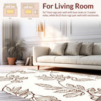 Outline Botanical Vine Pattern Rug