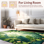 Lush Tropical Leafy Jungle Design Rug