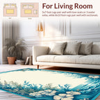 Coastal Floral Nature Inspired Design Rug