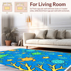 Playful Sea Creature Turtle Design Rug