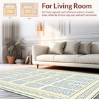 Geometric Greek Key Maze Style Rug