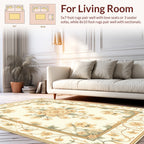 Classic Floral Border With Center Bouquet Rug