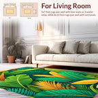 Tropical Jungle Leaf Pattern Design Rug