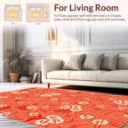 Floral Swirls Abstract Pattern Rug