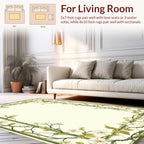 Vine and Blossom Art Nouveau Border Rug