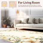 Cream Floral Vine Pattern Rug