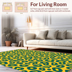 Bold Yellow Abstract Animal Print Rug