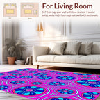 Floral Circles Pattern Design Rug