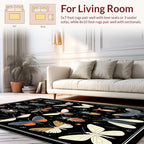 Insect Motif Colorful And Detailed Design Rug