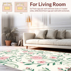 Vintage Floral Vine Scroll Rug