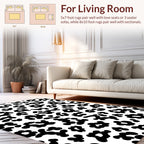 Bold Black Animal Print Pattern Rug