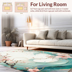 Delicate Floral Waves And Branches Rug