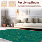Botanical Leaf Outline Design Rug