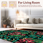 Bold Abstract Face Pattern Rug