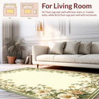 Vintage Floral Vine Border Design Rug