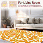 Bold Orange Leopard Spot Pattern Rug
