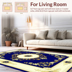 Ornate Floral Gold Detailed Rug