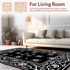 Ornate Butterfly Floral Pattern Rug
