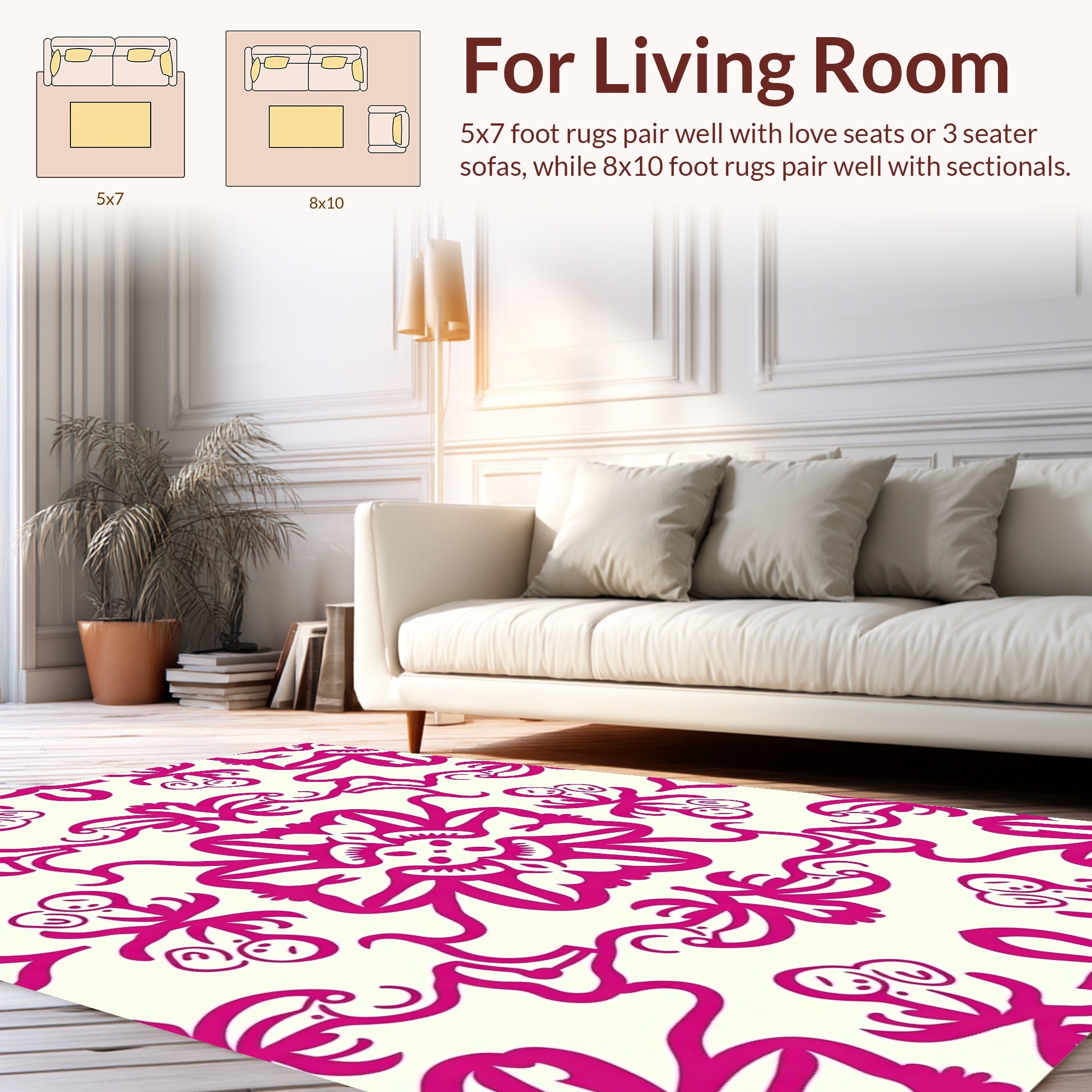Ornate Paisley Floral Design Rug
