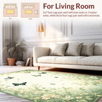Whimsical Butterfly Floral Garden Design Rug