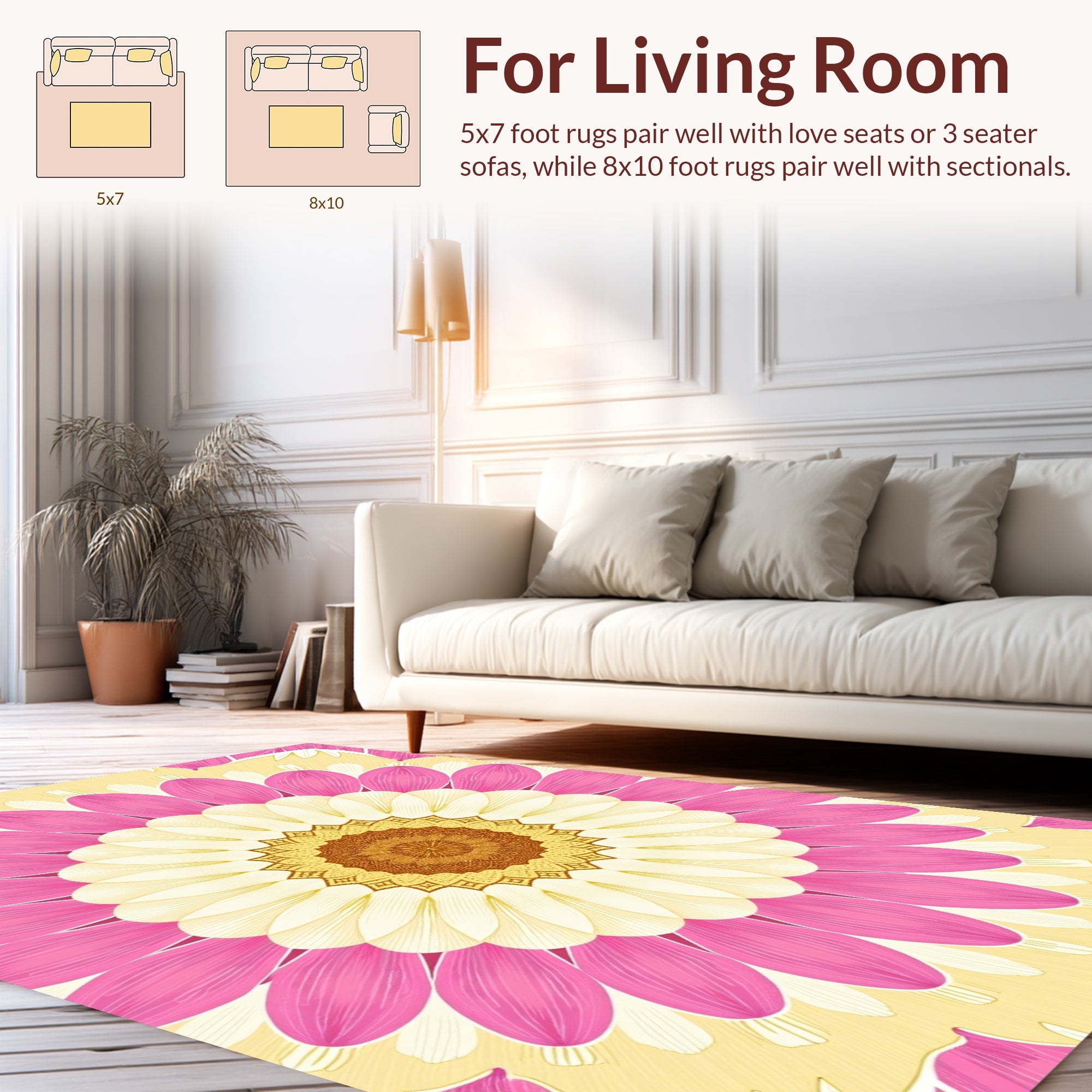 Floral Mandala Radiance Rug