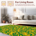 Intricate Floral Animal Pattern Rug