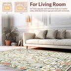 Whimsical Floral Maze Pattern Rug