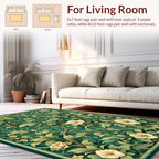 Vintage Floral Vines With Cream Flowers Rug