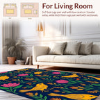 Yellow Birds Garden Pattern Rug