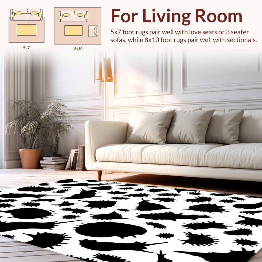 Spiky Blob Abstract Pattern Rug