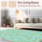 Gold Abstract Contour Pattern Rug
