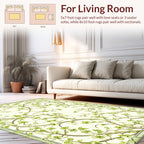 Delicate Vine With Green Leaves Rug