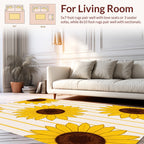 Sunflower Yellow Stripe Pattern Design Rug