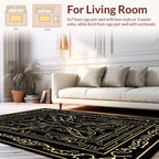 Art Nouveau Gold Tree Design Rug