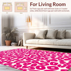 Bold Pink Abstract Animal Print Rug