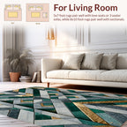 Emerald Gold Geo Blocks Rug