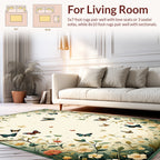 Whimsical Butterfly Garden Inspired Design Rug