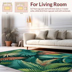 Lush Tropical Foliage Pattern Rug