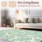 Nature Inspired Leaf Pattern Rug