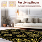 Ornate Floral Sunburst Pattern Rug