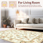 Elegant Floral Vine Garden Pattern Rug