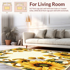 Golden Sunflower Vintage Swirl Rug